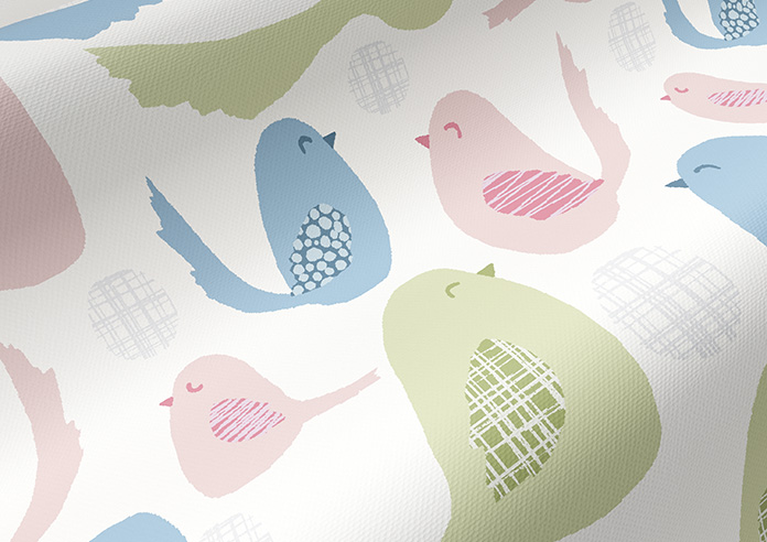 Bright Birds, Pastel - Roller Blind - Image 4